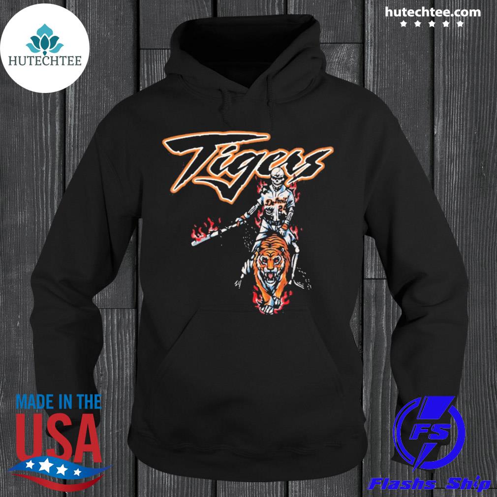 Detroit D Crayon Hoodie With Custom Name Detroit Tigers 