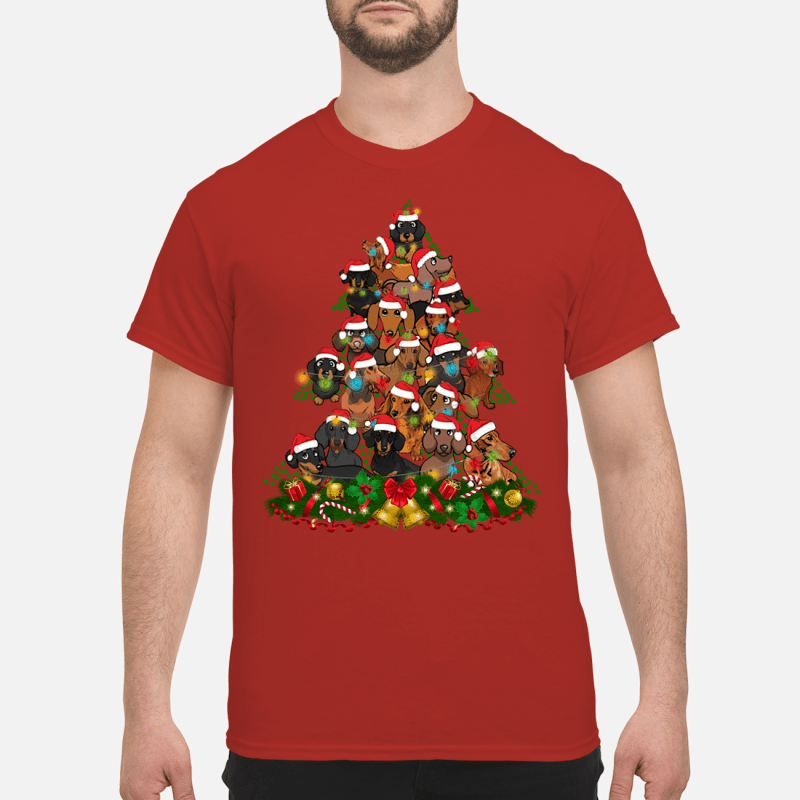 dachshund christmas tree shirt